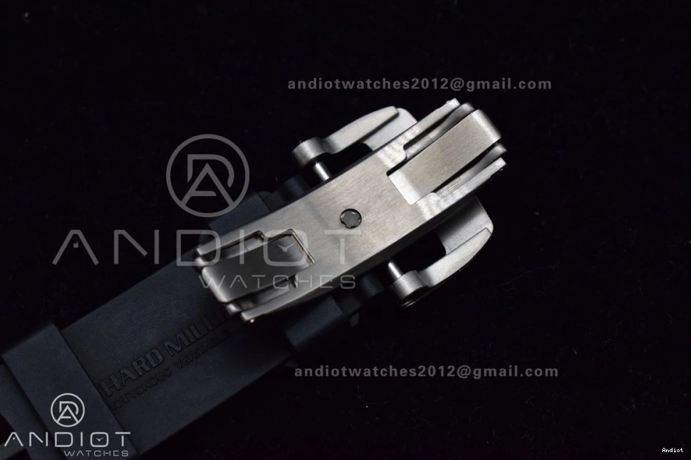 Chrono V Crystal 1:1 RM011 Strap Edition Black KVF Rubber on Black A7750 SS 1025 Functional Dial Best 0706